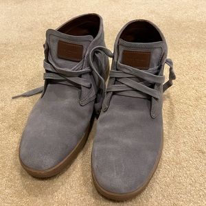 Coach Men's Shoes - Gray Suede and Tan Leather